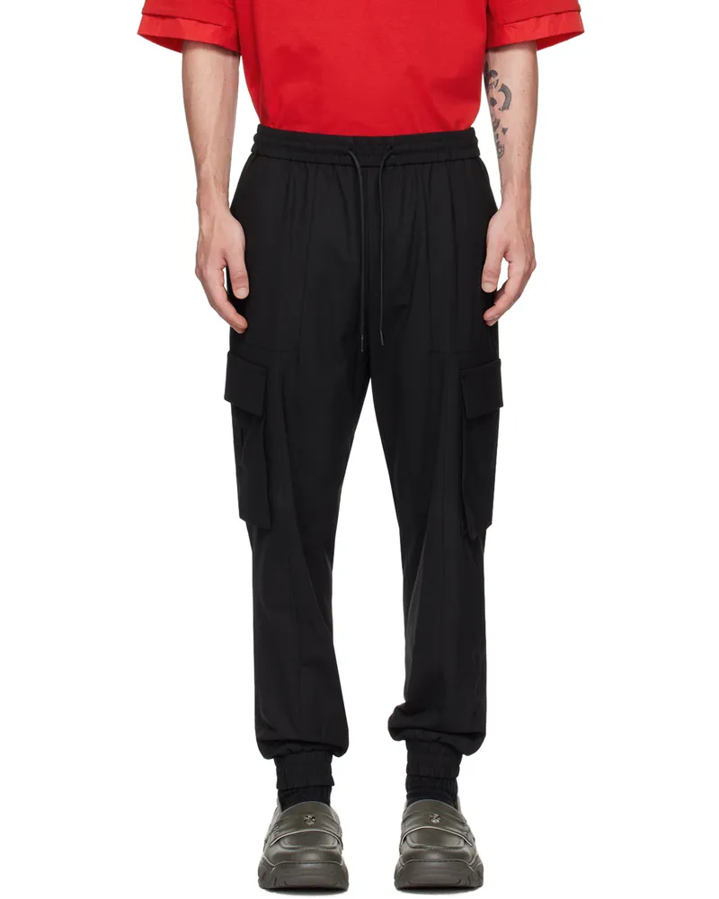 JUUN.J Black Drawstring Cargo Pants 5