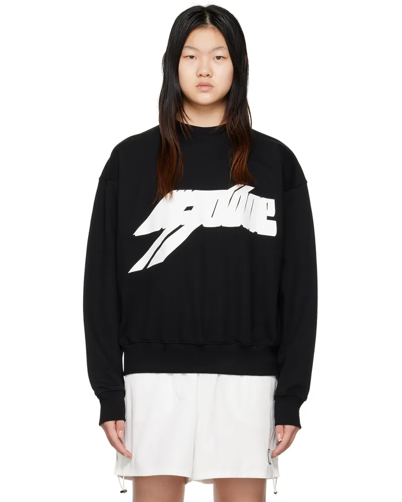 WE 11 DONE Black Cross Sweatshirt Black
