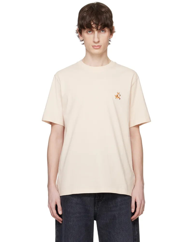 Kitsuné Beige Speedy Fox Patch Comfort T-shirt 0114