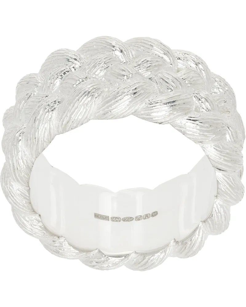 BLEUE BURNHAM 4 Strand Braid Ring Silver