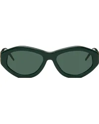 Casablanca Paris Green Monogram Plaque Sunglasses Green