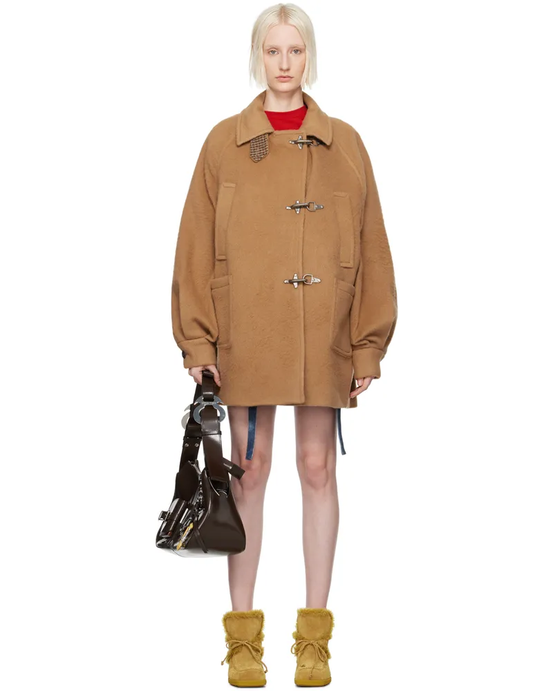 Andersson Bell Tan Oversized Peacoat Camel