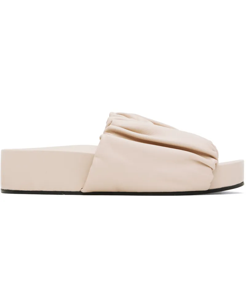 Jil Sander Pink Oversized Ruched Sandals 685