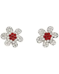 Marni White & Red Daisy Stud Earrings 00wglass