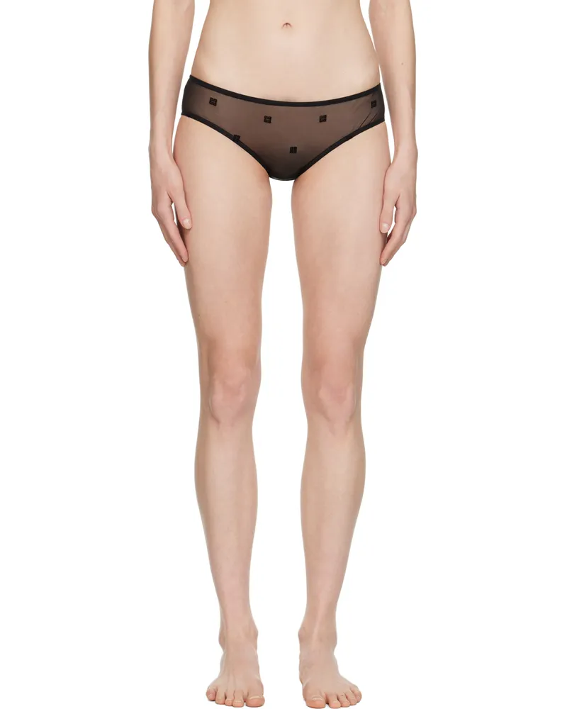 Givenchy Black Jacquard Slip Briefs 001