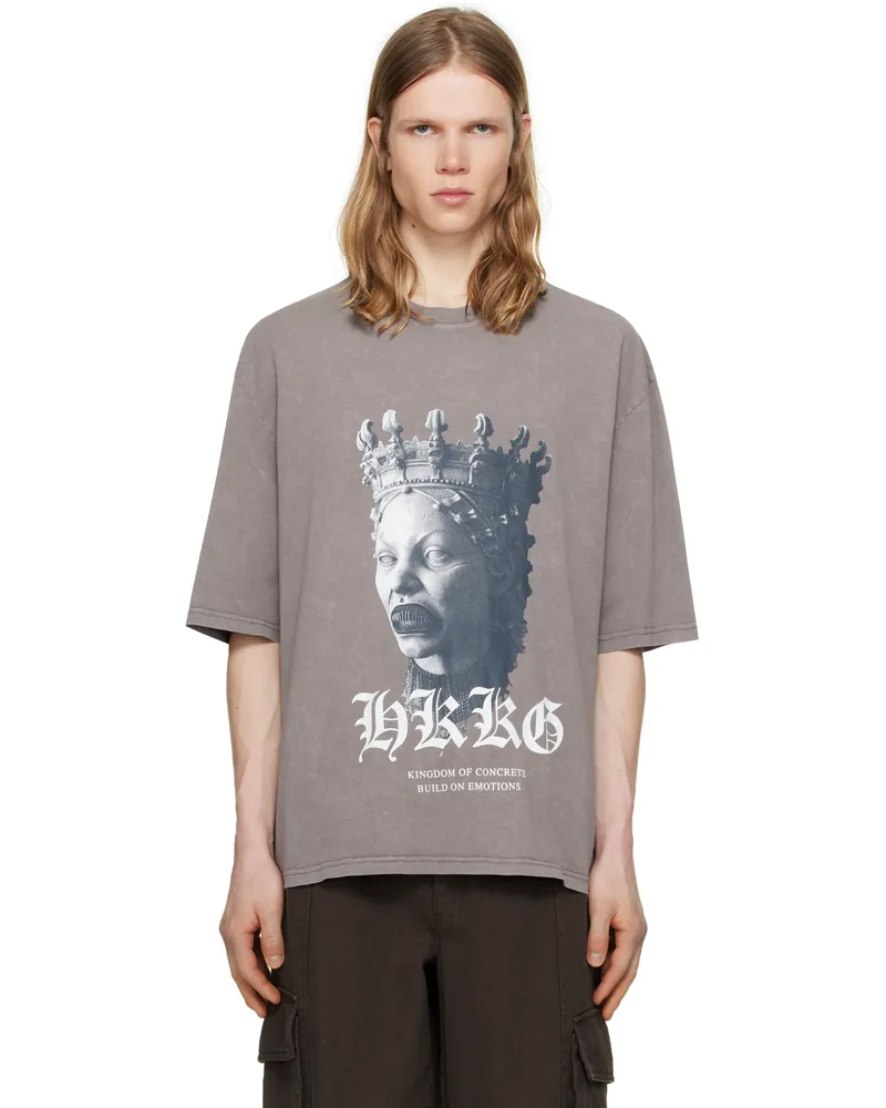 Han Kjøbenhavn Gray Oversized Sculpture T-shirt Dark