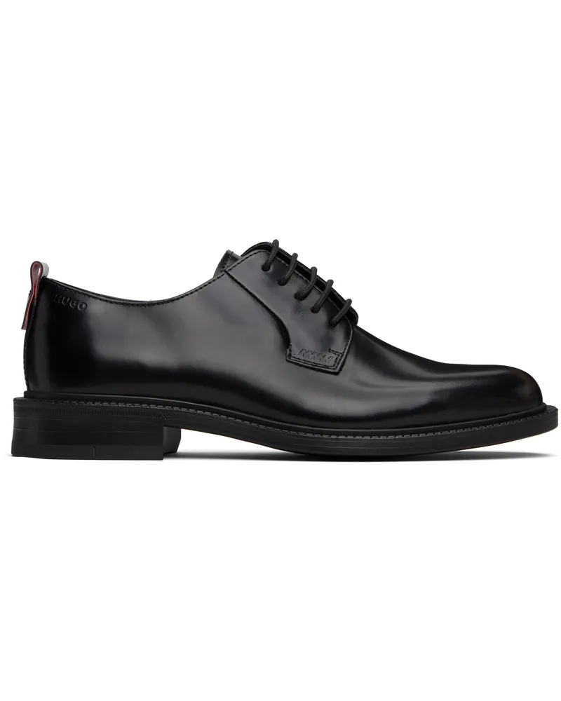 HUGO BOSS Black Embossed-Logo Derbys 001-black