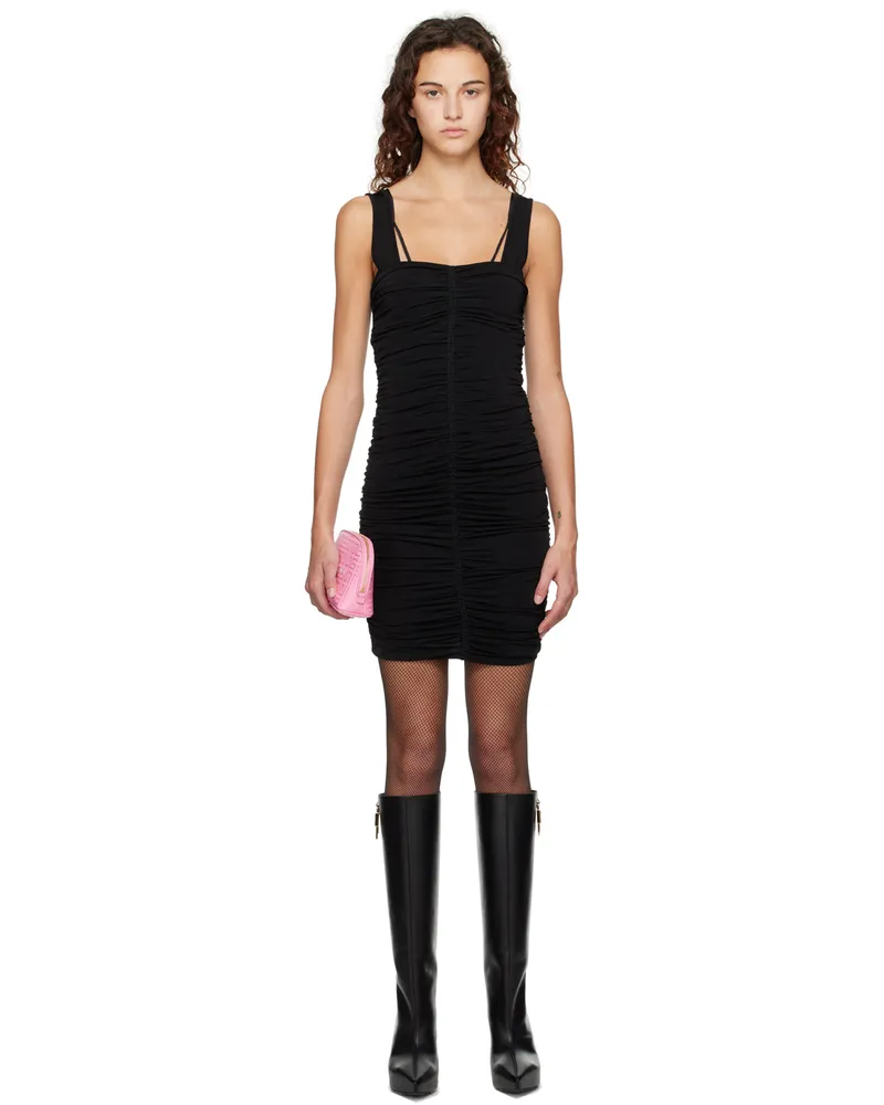 Givenchy Black Ruched Minidress 001