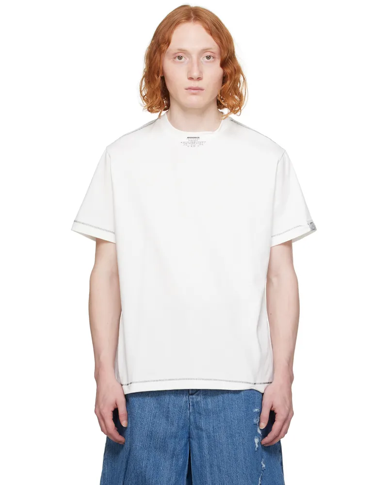 Adererror White Graphic T-Shirt Off