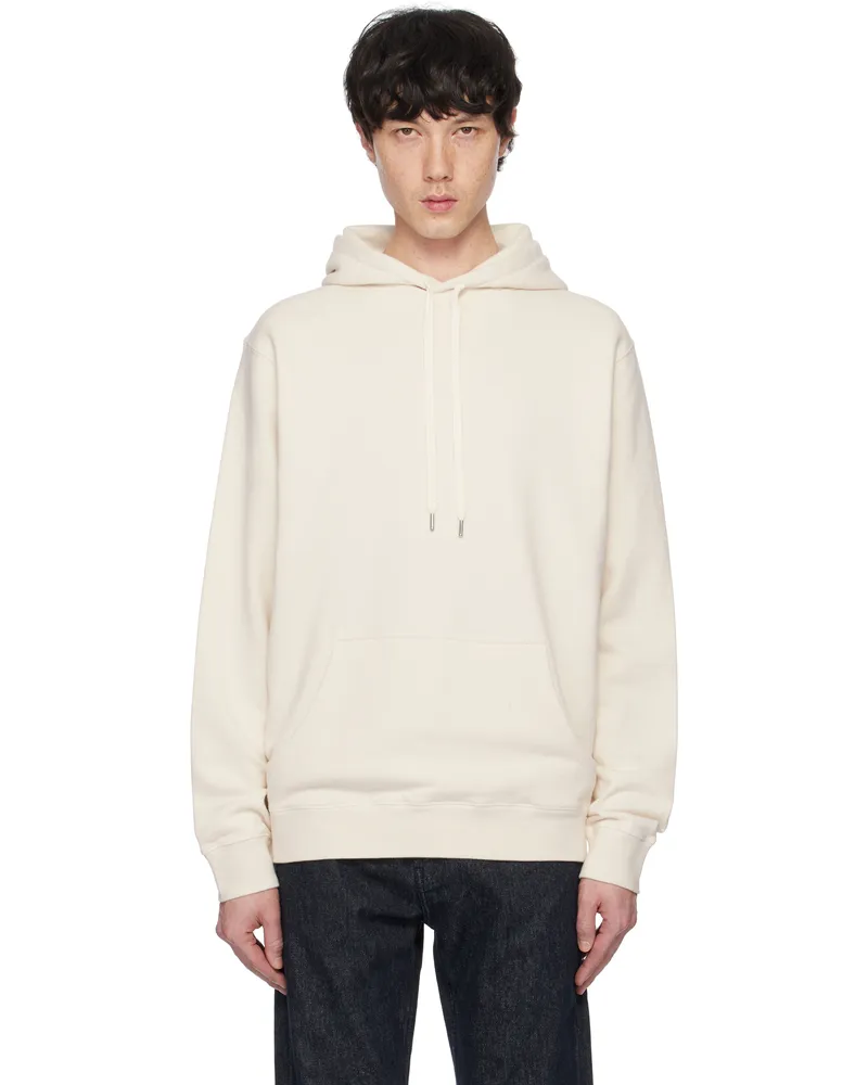 Sunspel Beige Loopback Hoodie Undyed