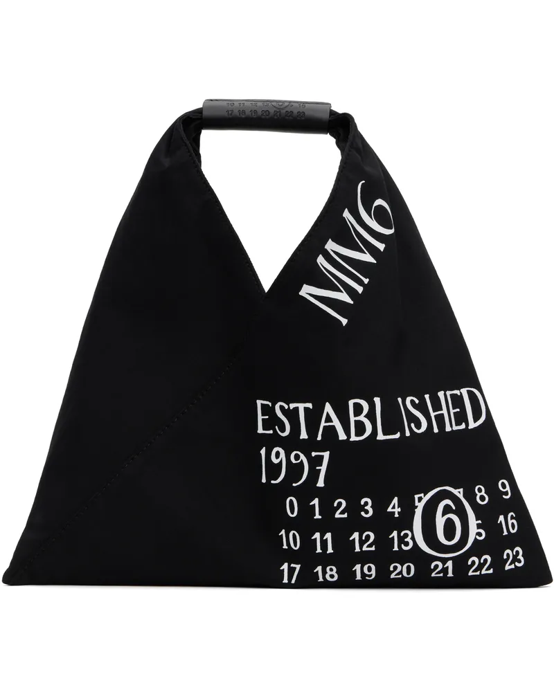Maison Margiela Black Jersey 'Established Print' Mini Tote T8013
