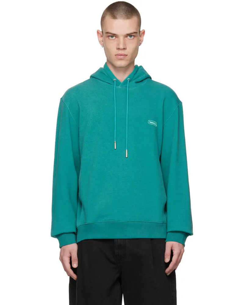 SOLID HOMME Green Embroidered Hoodie 740f
