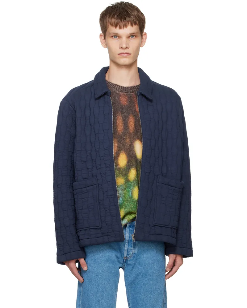 A.P.C. Navy Tame Impala Edition Fish Jacket Iai