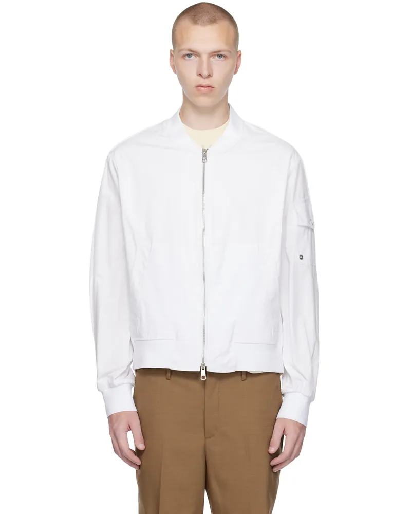 Neil Barrett White Bomber Shirt White