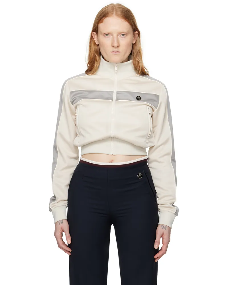 AMBUSH Off-White Cropped Track Jacket White