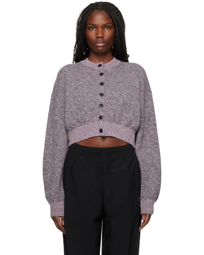 Alexander Wang Pink Logo-Embossed Cardigan 698a