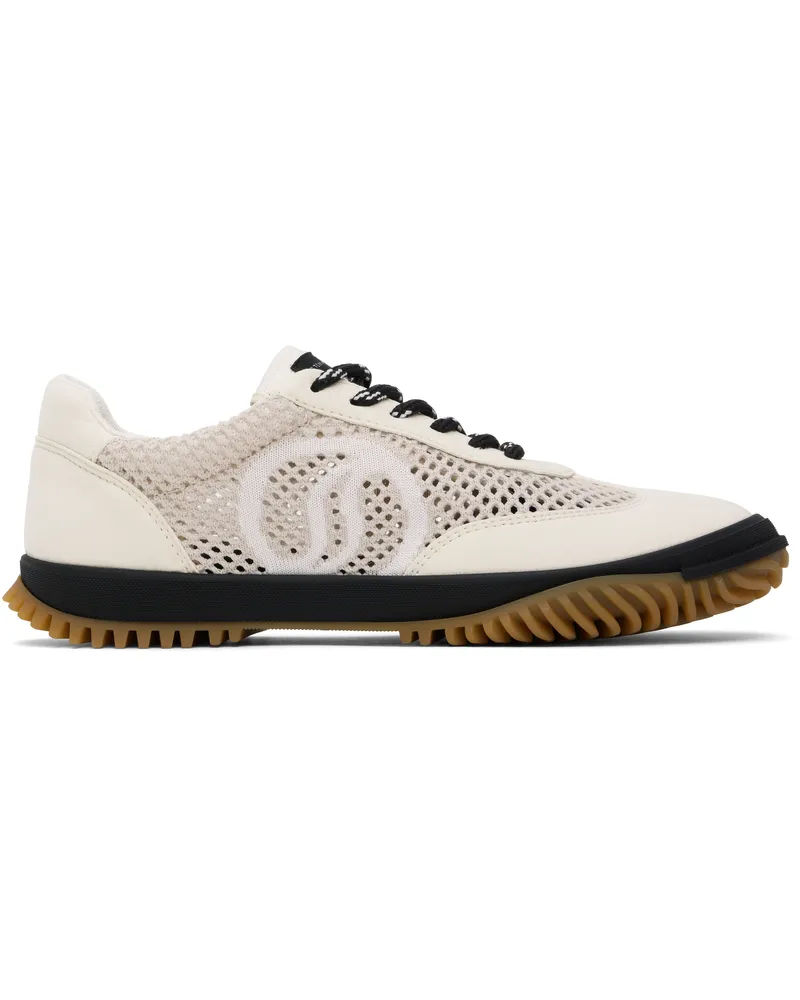 Stella McCartney Off-White & Beige S-Wave Sport Mesh Paneled Sneakers 1409