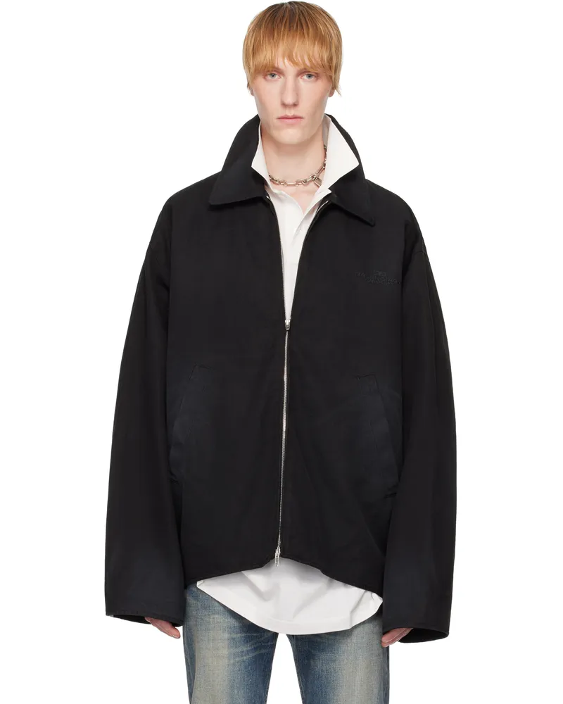 Balenciaga Black Zip-Up Jacket 1000