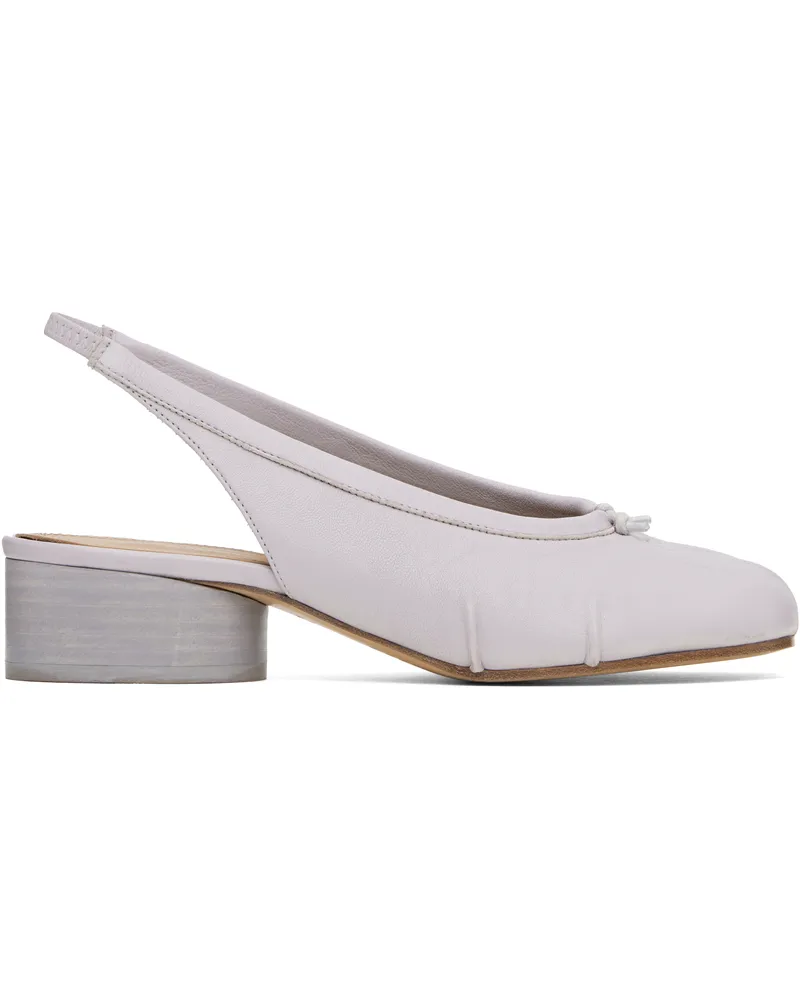 Maison Margiela Purple Tabi New Ballerina Slingback Heels T5186