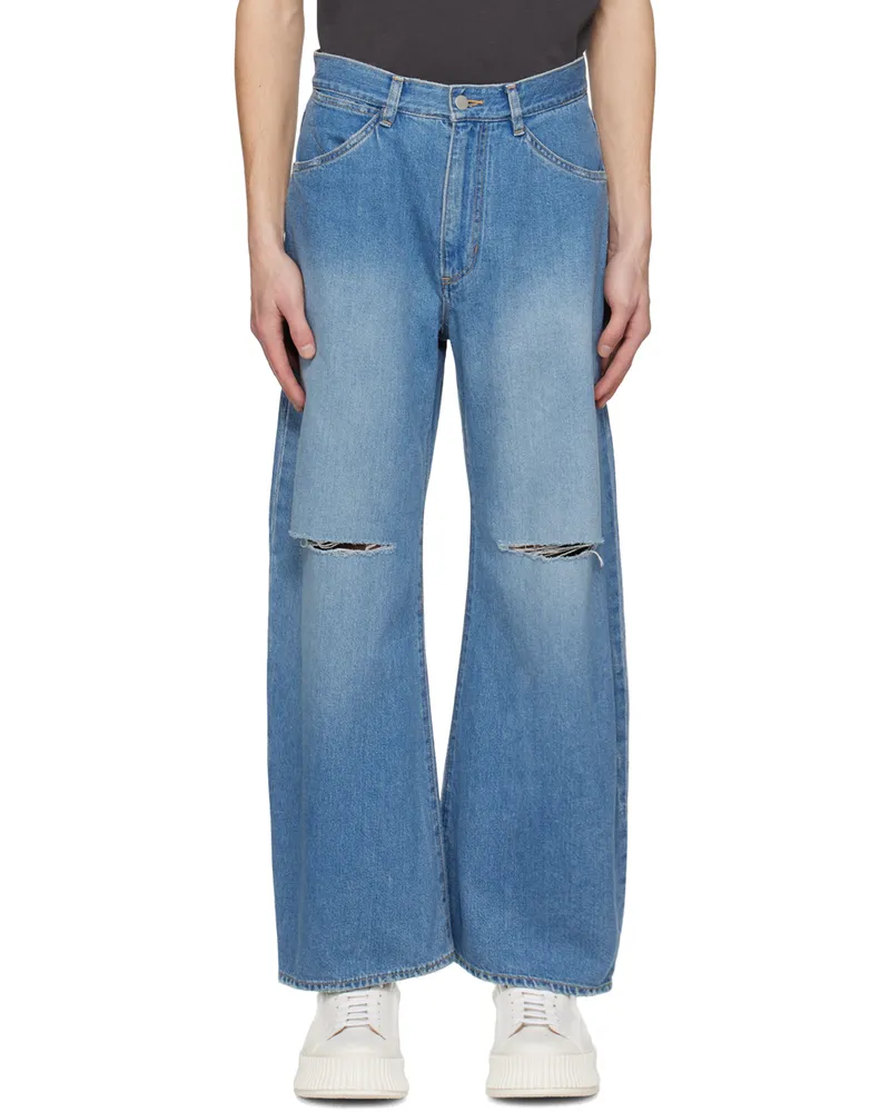 ATTACHMENT Blue Distressed Jeans C