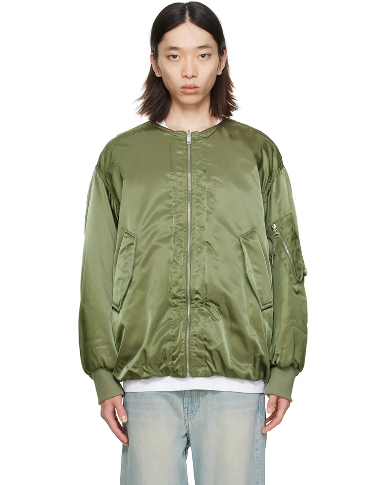Wooyoungmi Khaki MA-1 Reversible Bomber Jacket 926k