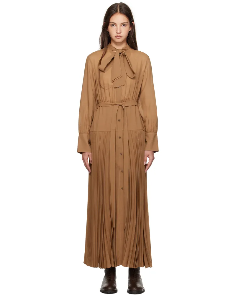 Joseph Beige Winter Voile Lisa Maxi Dress 1212