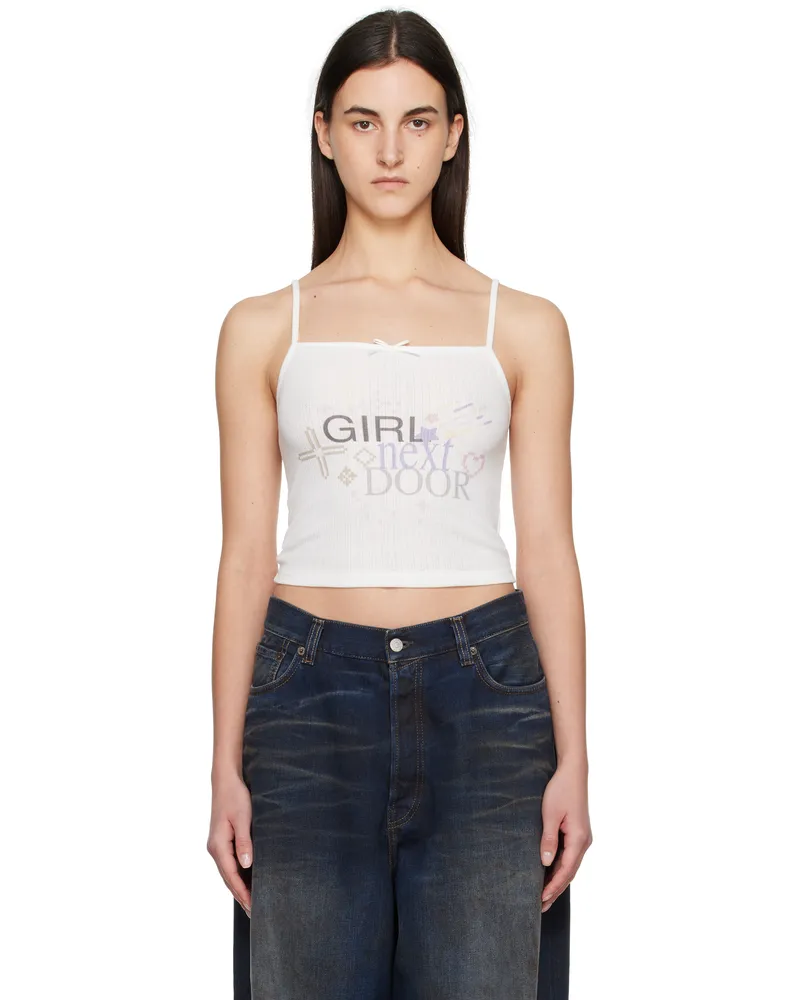 Praying White 'Girl Next Door' Tank Top White