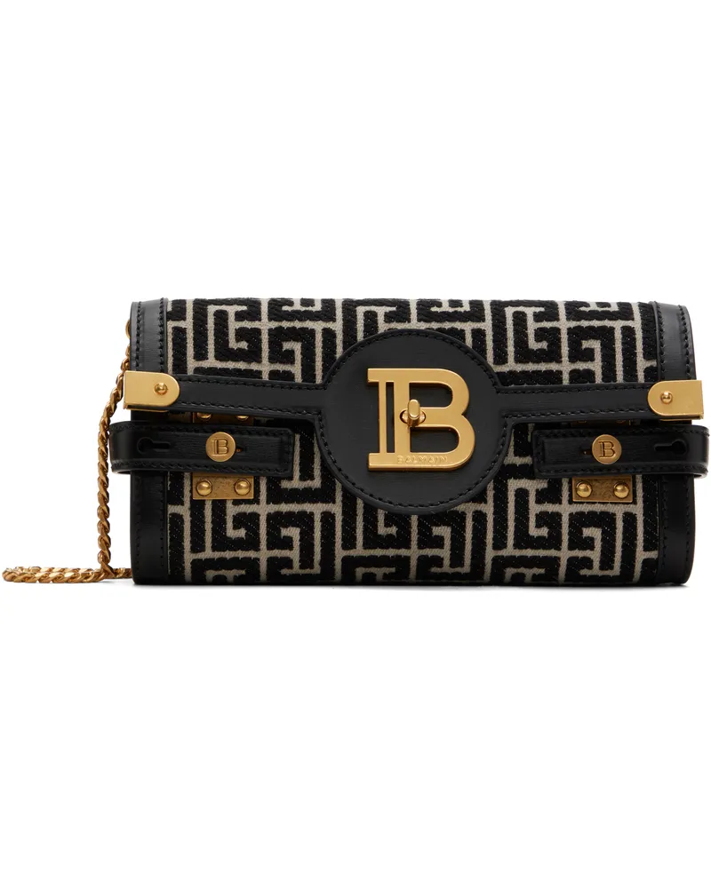 Balmain Black & Off-White B-Buzz 23 Bag Gfe