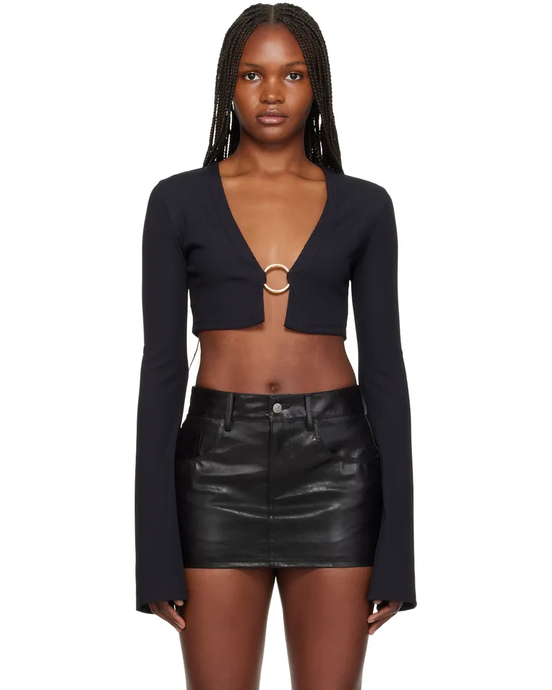 Louisa Ballou Black Classic Cardigan 0999