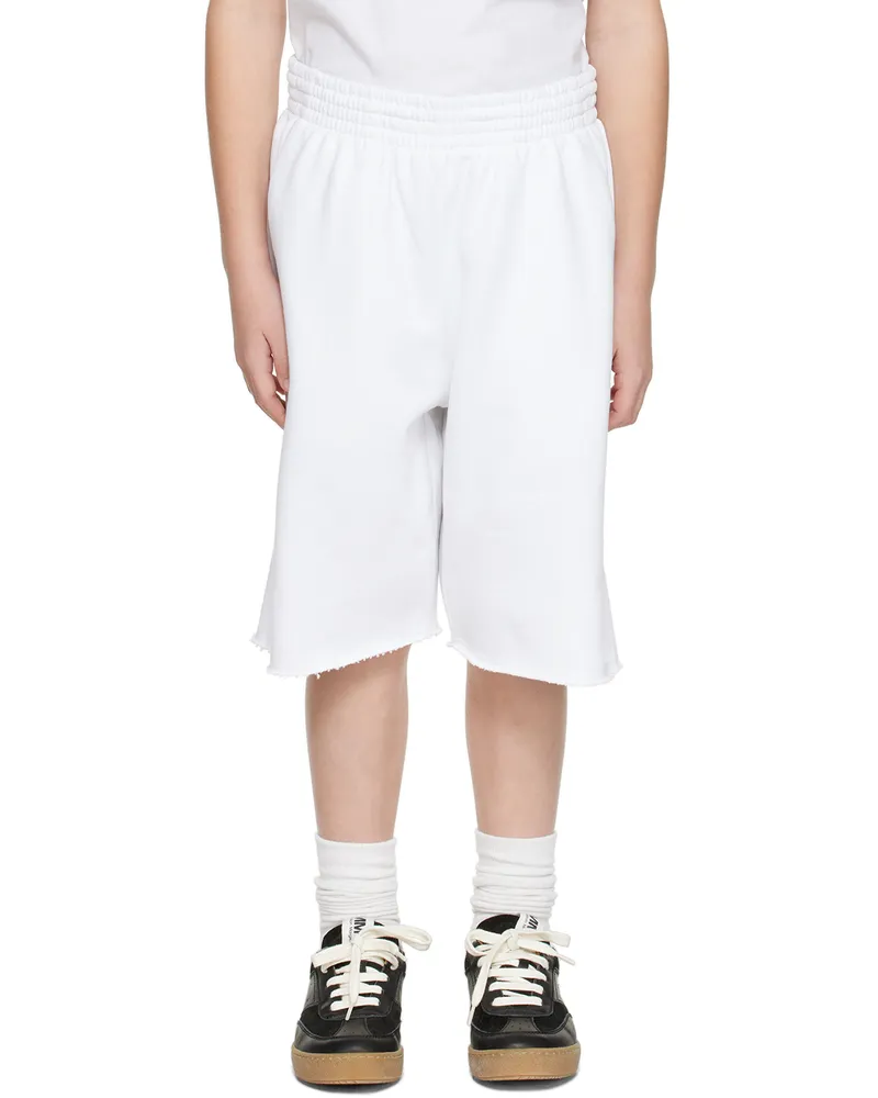 Maison Margiela Kids White Bonded Shorts M6100