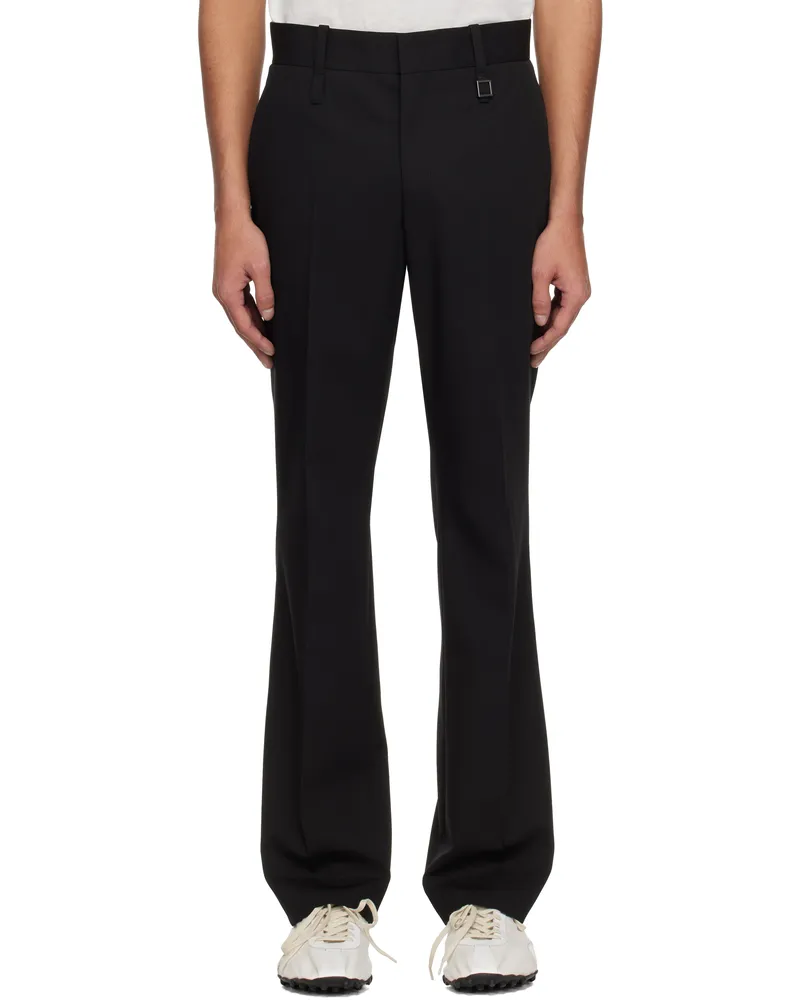 Wooyoungmi Black Slim Straight Trousers Black902b