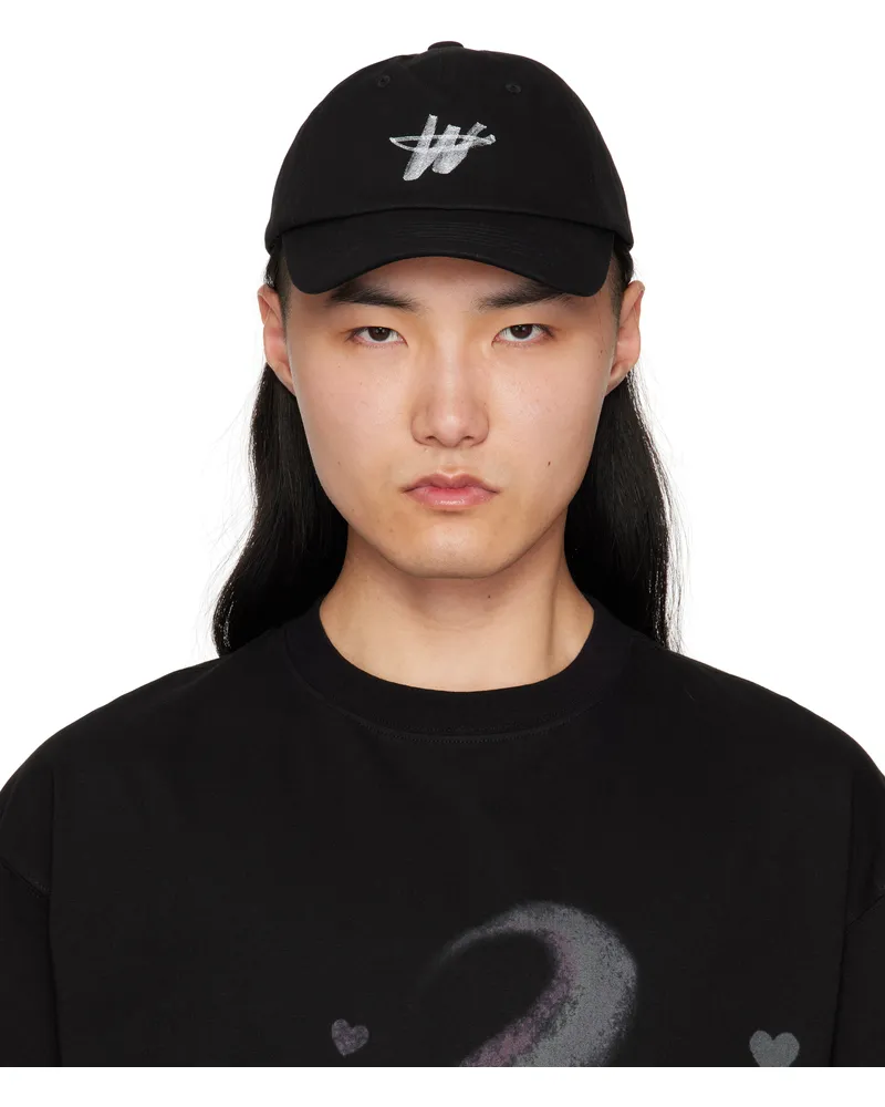 WE 11 DONE Black WD ONE Logo Cap Black