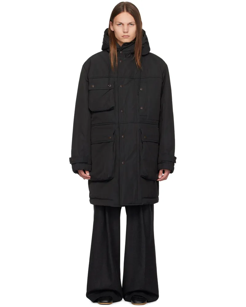 Dries van Noten Black Press-Stud Jacket 900