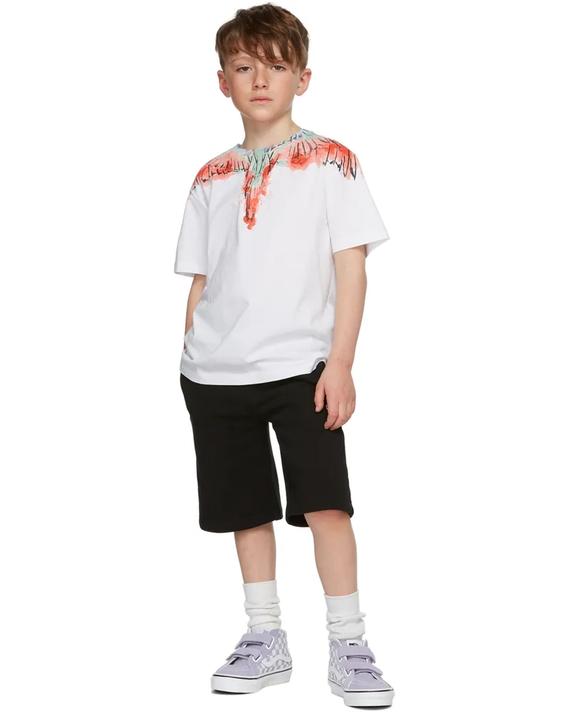 Marcelo Burlon | County of Milan Kids Black Tempera Cross Lounge Shorts Black