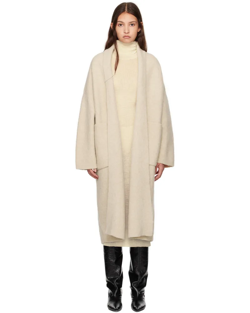 Lauren Manoogian Off-White Double Face Long Coat A07