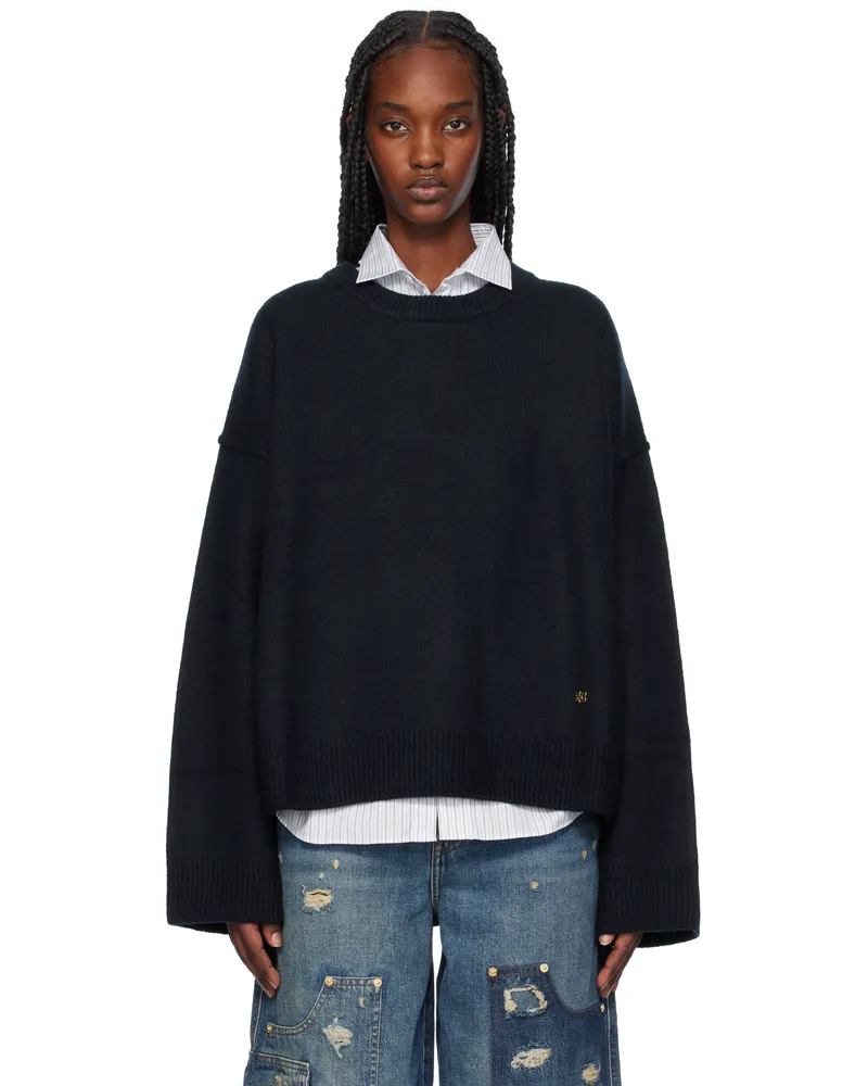 Ganni Navy Wool Sweater 683