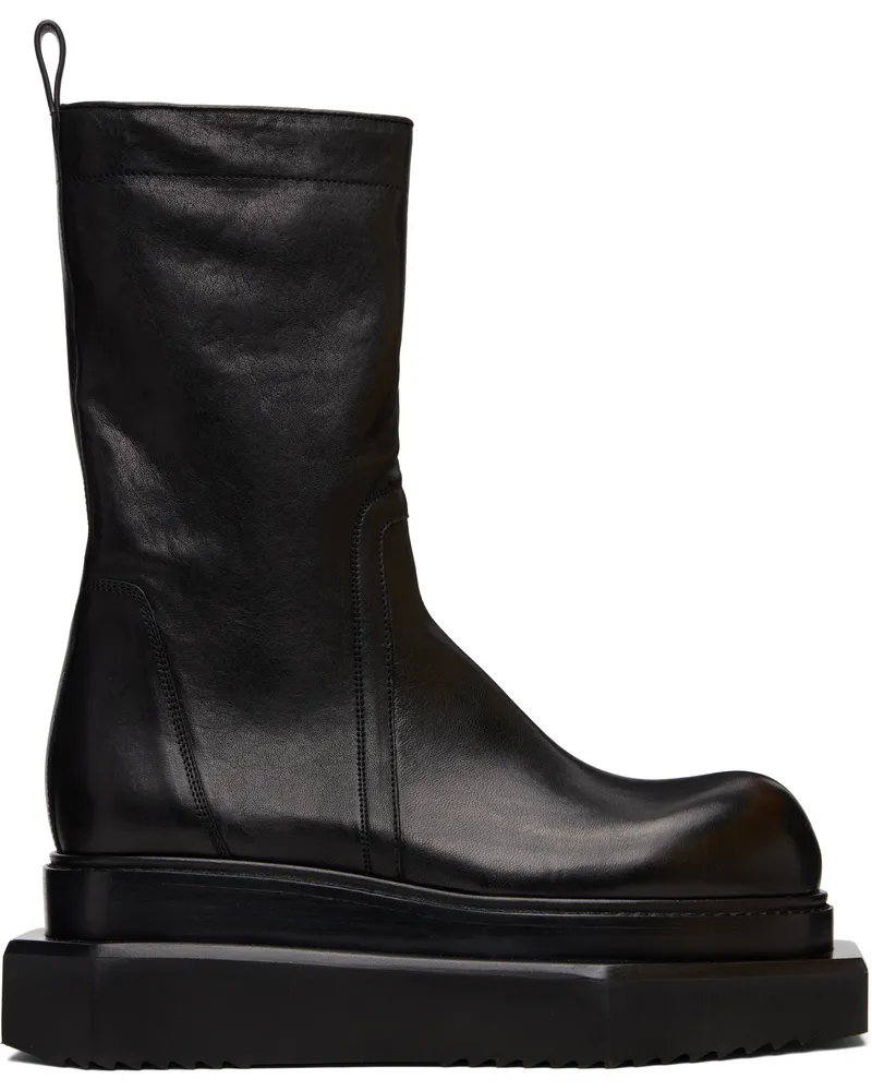 Rick Owens Black Concordians Zipped Turbo Cyclops Boots 09