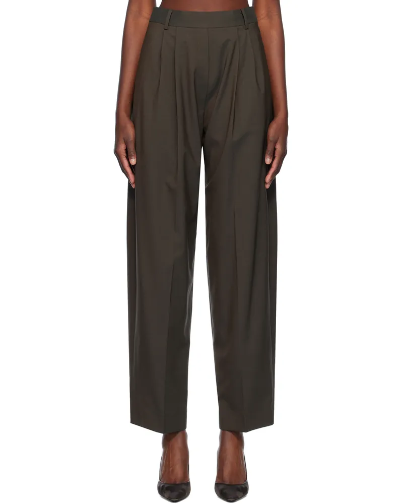 GIA STUDIOS Gray Demie Trousers Charcoal