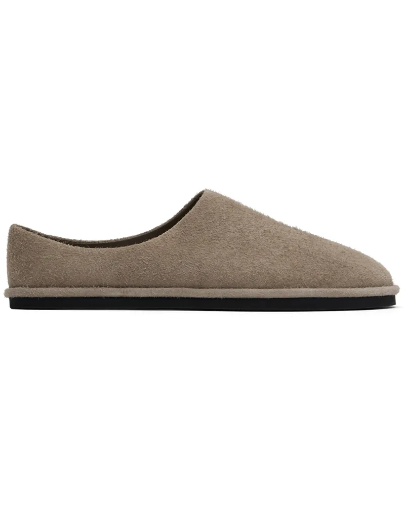 AURALEE Beige Suede Slippers Beige
