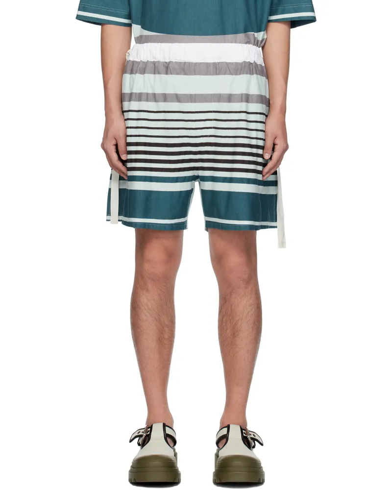 Craig Green Blue Wave Shorts Blue