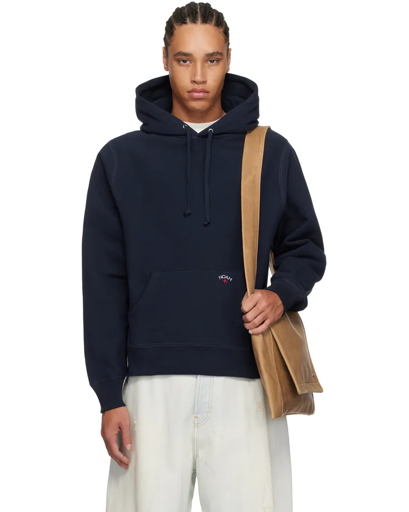 Noah NYC Navy Core Classic Hoodie Navy