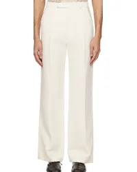 Casablanca Paris White Straight-Leg Trousers Off