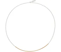 Gold & Silver #7712 Round Snake & Ball Chain Necklace