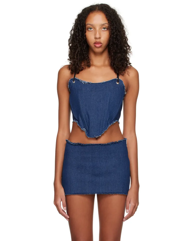 BINYA SSENSE Exclusive Blue Ruta Denim Tank Top Denim