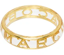 Transparent & Gold Monogram Cuff Bracelet