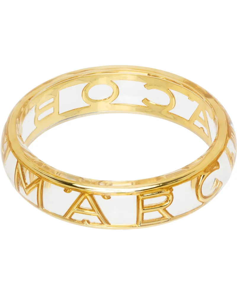 Marc Jacobs Transparent & Gold Monogram Cuff Bracelet 977