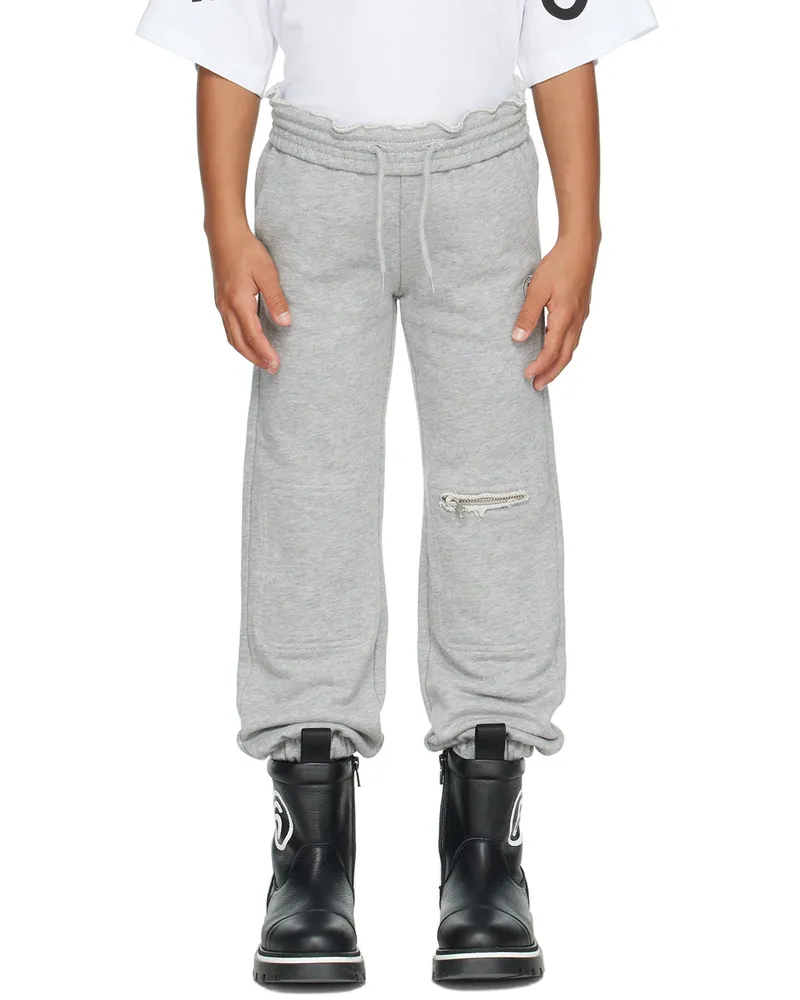 Maison Margiela Kids Gray Zip Vent Track Pants M6910