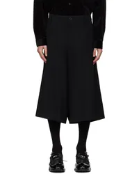 Yohji Yamamoto Black Ox Pleats Half-Pant Shorts Black