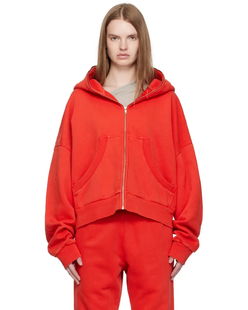 Entire Studios Red Eternal Zip Hoodie Cherry
