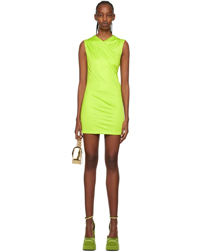 Versace Green Wrap Minidress 1gf10